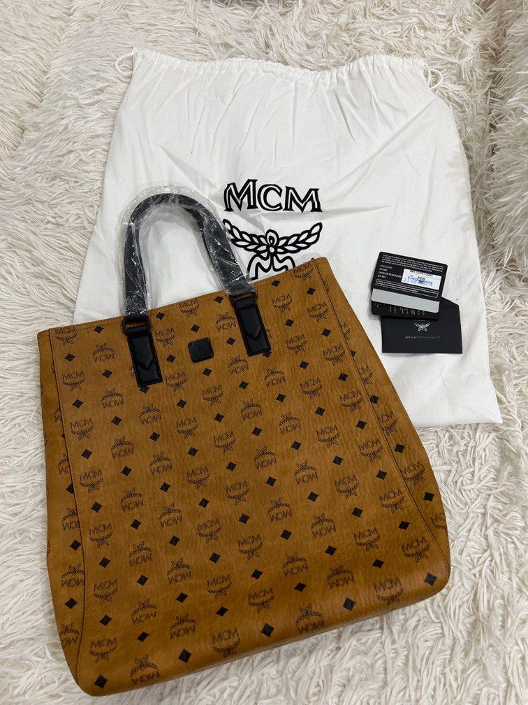 MCM medium tote in visetos Luxury Bags Wallets on Carousell