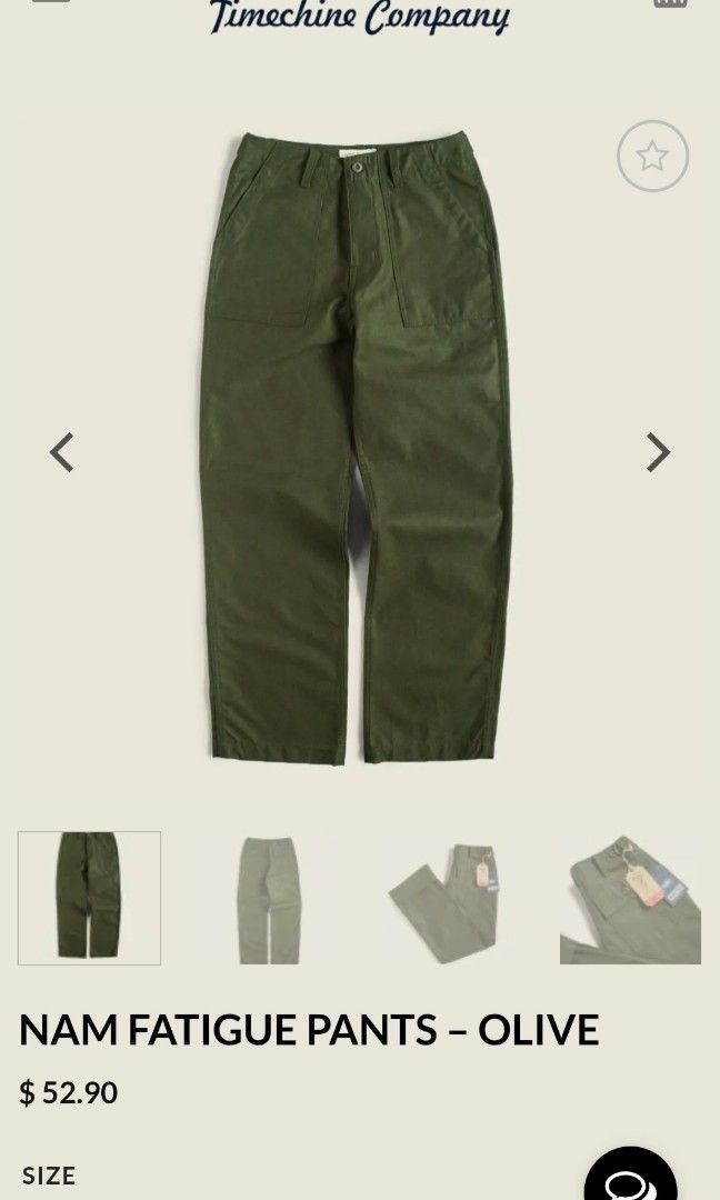 Nam Fatigue Pants - Olive Green