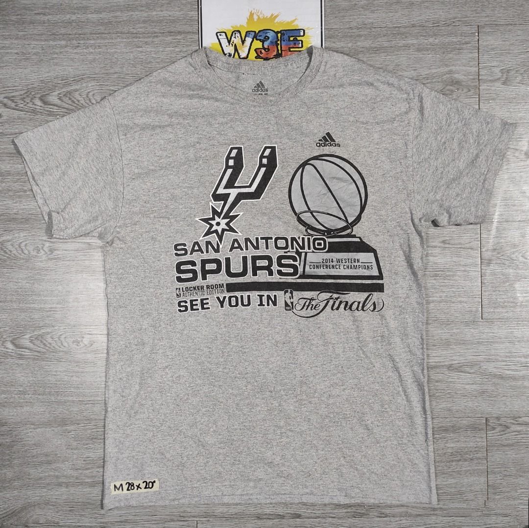 NBA SAN ANTONIO SPURS 2014 WESTERN CONFERENCE CHAMPIONS SHIRT ADIDAS Men s Fashion Tops Sets Tshirts Polo Shirts on Carousell