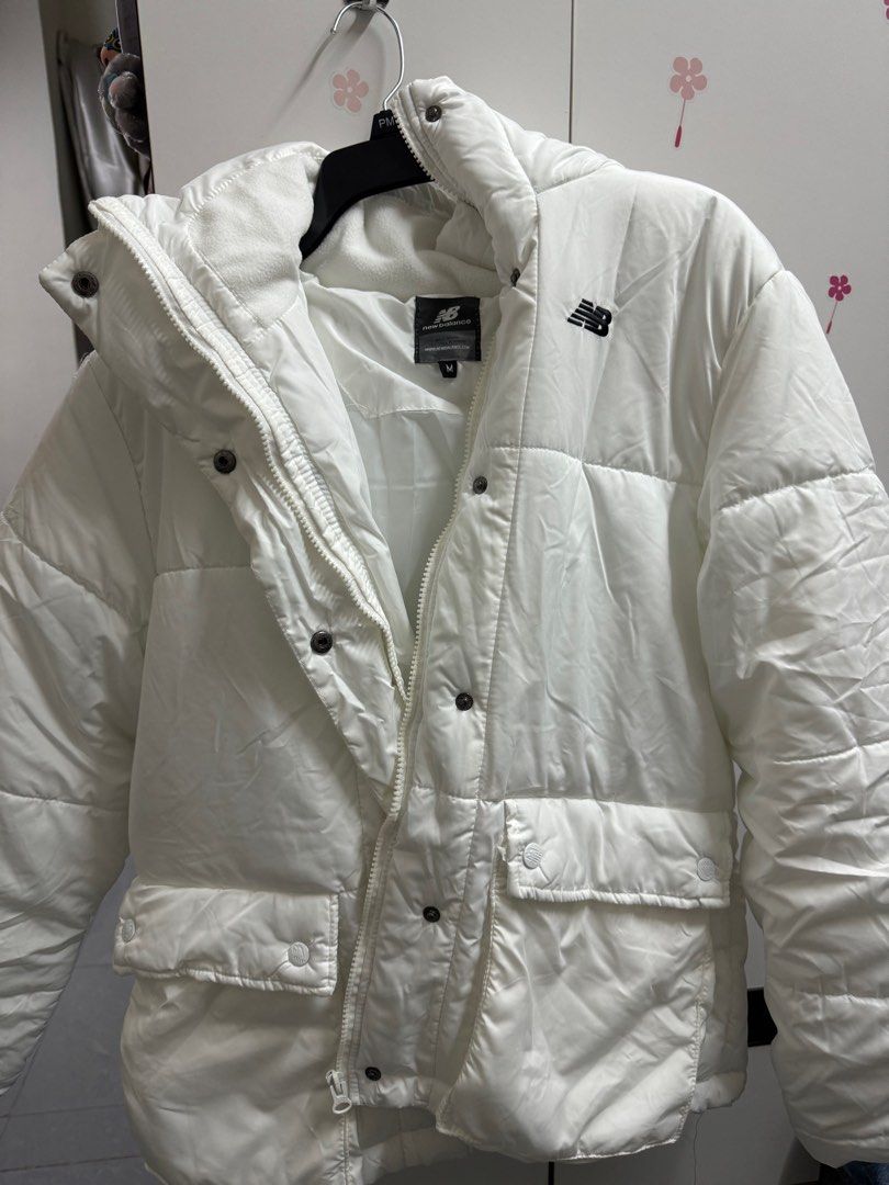 New balance deals white coat