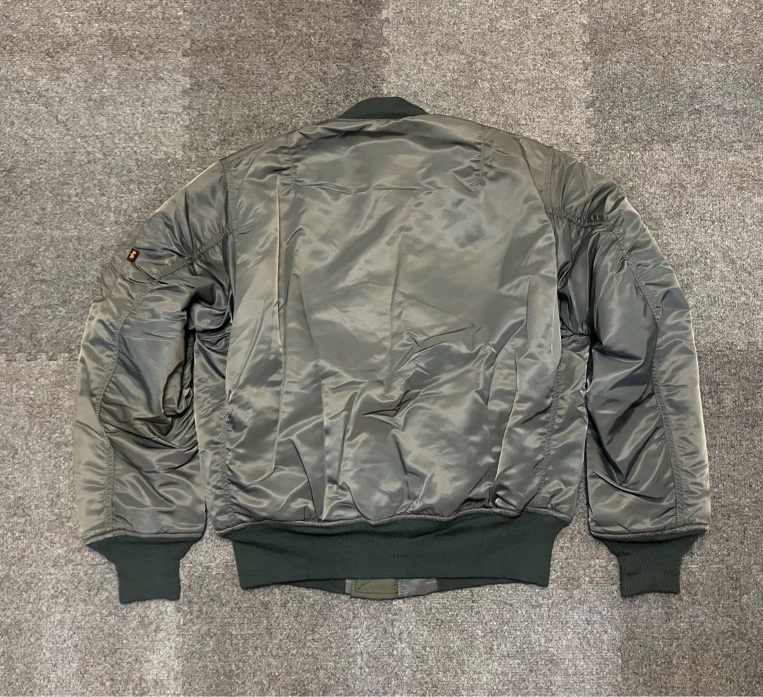 N.HOOLYWOOD X ALPHA INDUSTRIES JAPAN MA-1 MILITARY SURPLUS US ARMY CLASSIC  VINTAGE COLD WEATHER JACKET SAGE OLIVE GREEN USA BOMBER COAT JACKET JP MA1  