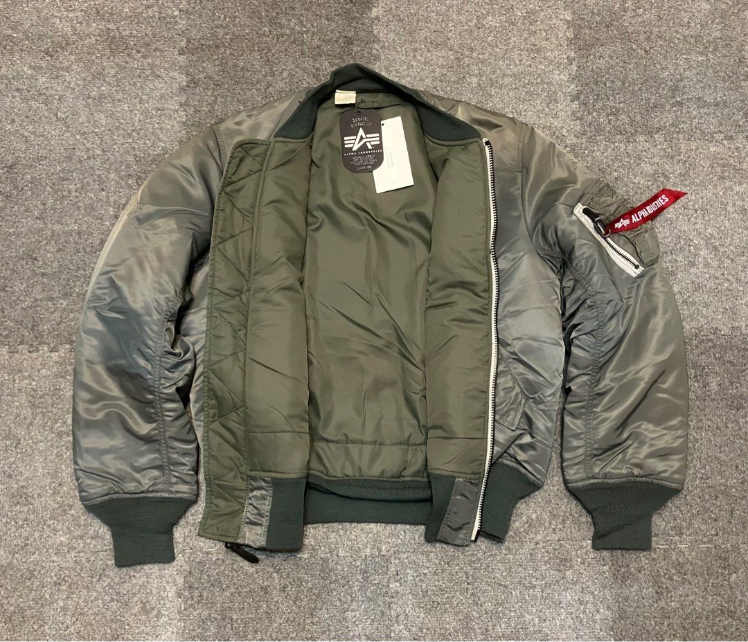 N.HOOLYWOOD X ALPHA INDUSTRIES JAPAN MA-1 MILITARY SURPLUS US ARMY CLASSIC  VINTAGE COLD WEATHER JACKET SAGE OLIVE GREEN USA BOMBER COAT JACKET JP MA1  