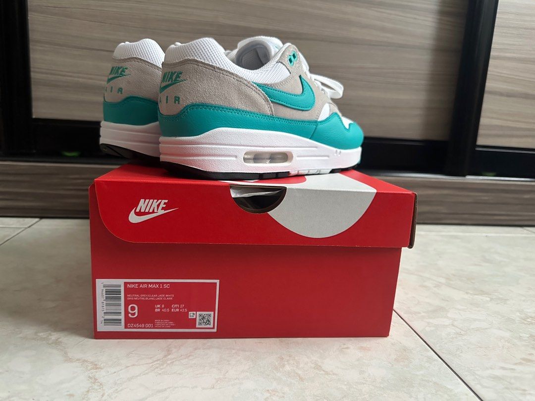 Nike Air Max 1 Clear Jade US9 Men s Fashion Footwear Sneakers