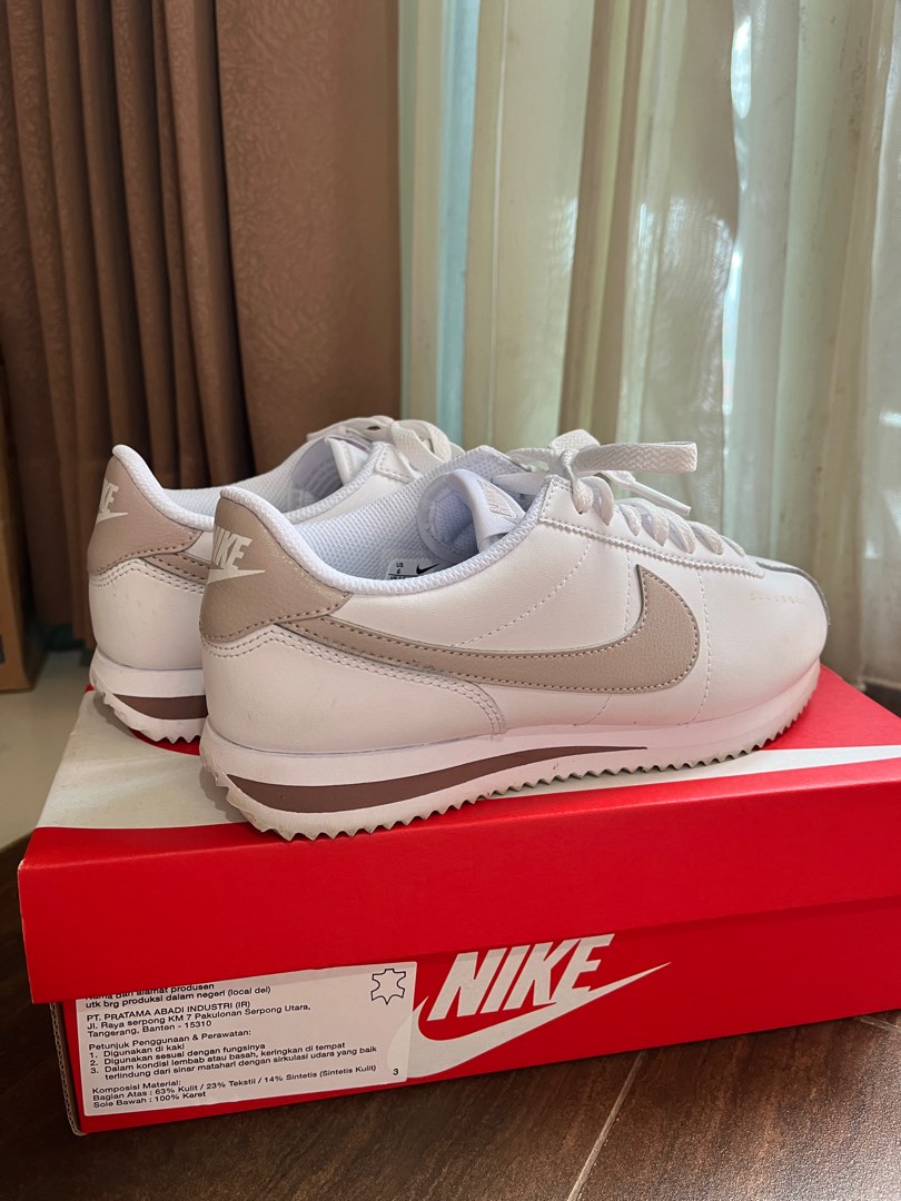 Nike Cortez Beige Blush pink Fesyen Wanita Sepatu di Carousell