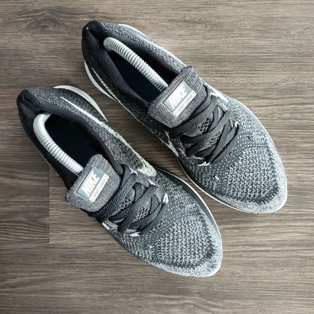 Nike flyknit lunar 3 grey white best sale