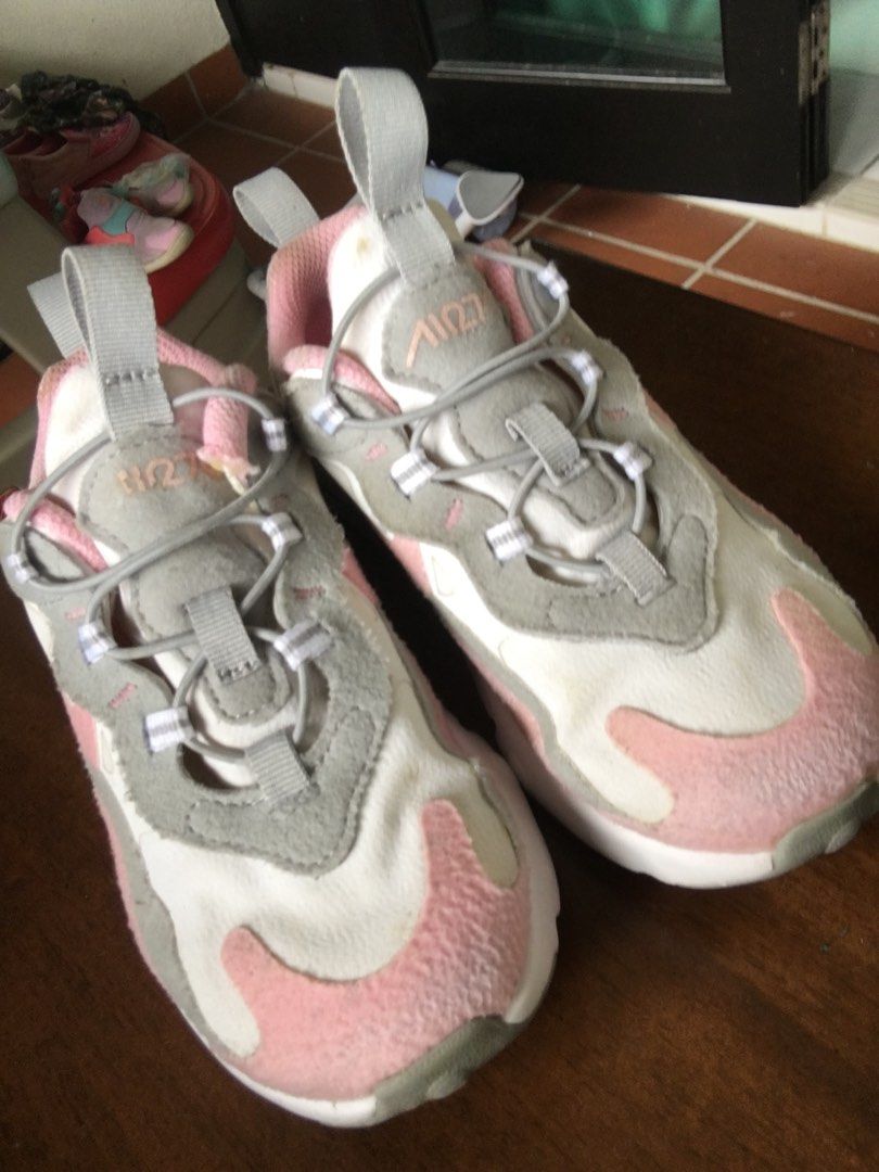 Nike Kid Air Max 270 RT White Pink LT Smoke Grey Babies Kids