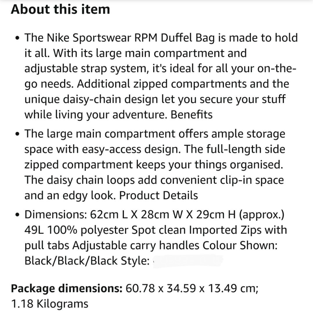Nike sportswear 2025 rpm duffel bag