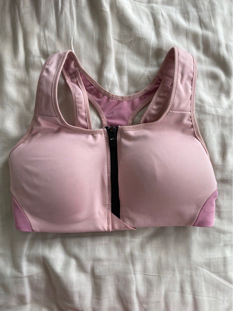 Nike Women's SMALL Shape Sports Bra Front Zip Racerback High Support,  Women's Fashion, Activewear on Carousell