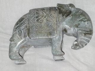 old jade statue of elephant