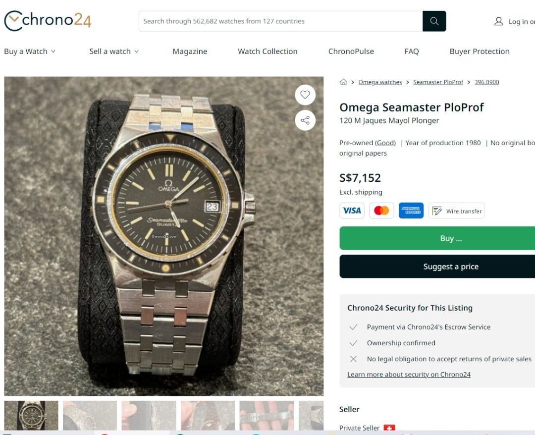 Omega for spare parts Seamaster PloProf Men's Fashion, Watches