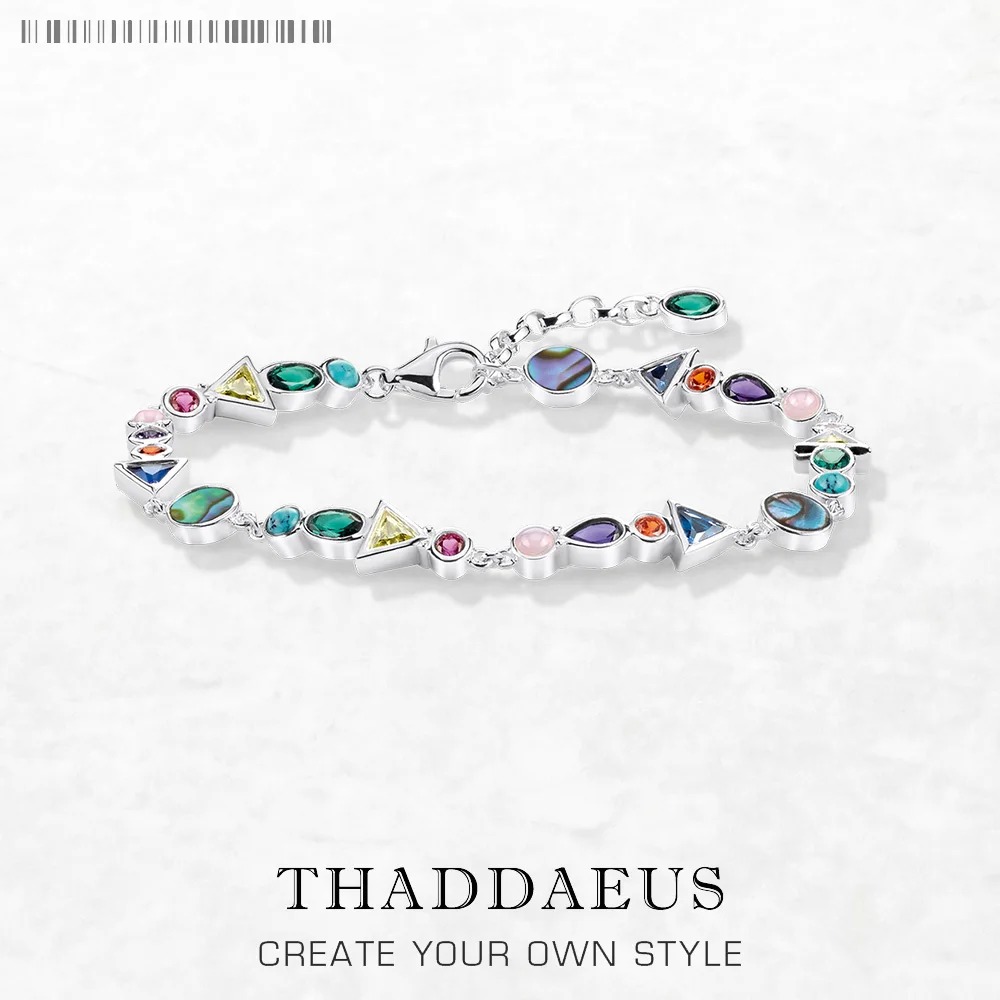 Paradise Journey Bracelets New Colourful Link Chain 925 Sterling