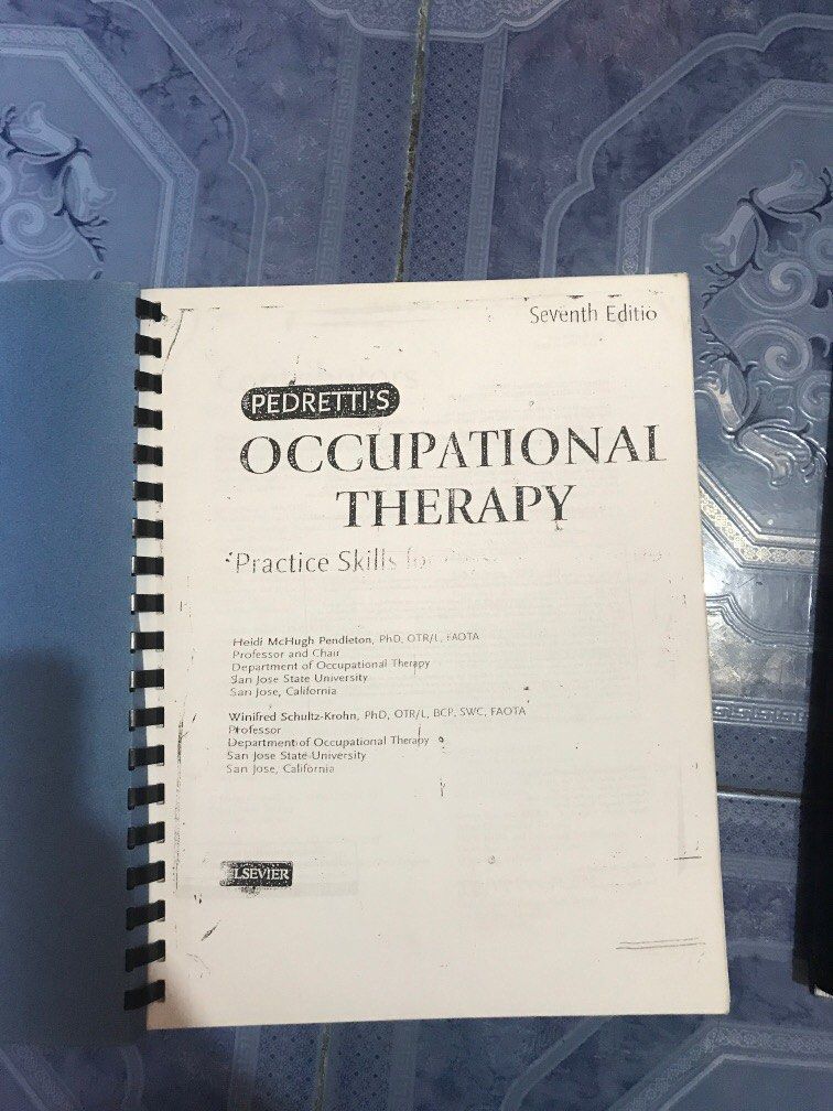 Pedretti’s Occupational Therapy (Category: Textbooks) located in Imus. Submitted by amawieismyname (Listing ID 1282467245, Image 2). Description: Divided into two bind since photocopy lang siya.
