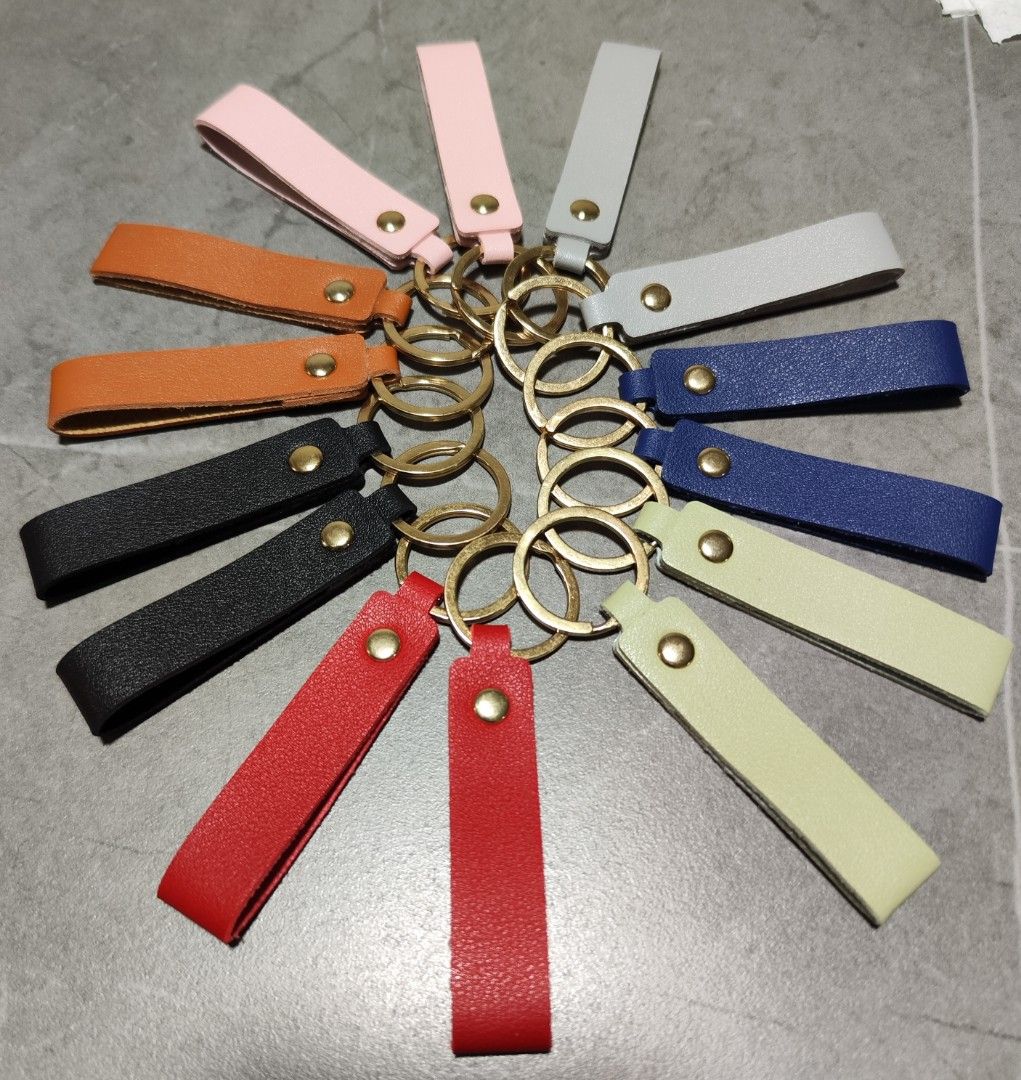 Personalised Keychain Name Pu Leather Hobbies Toys Stationery