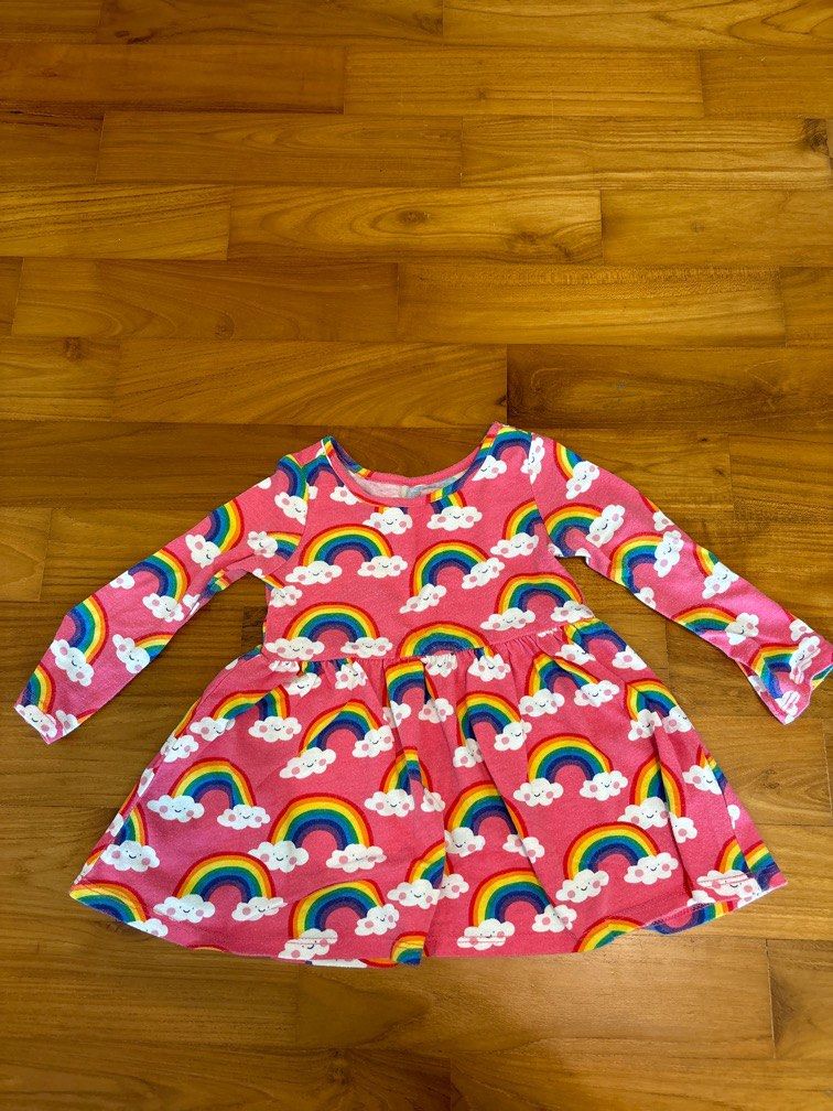 Pink Rainbow Baby Girl Dress 9 12mths Babies Kids Babies