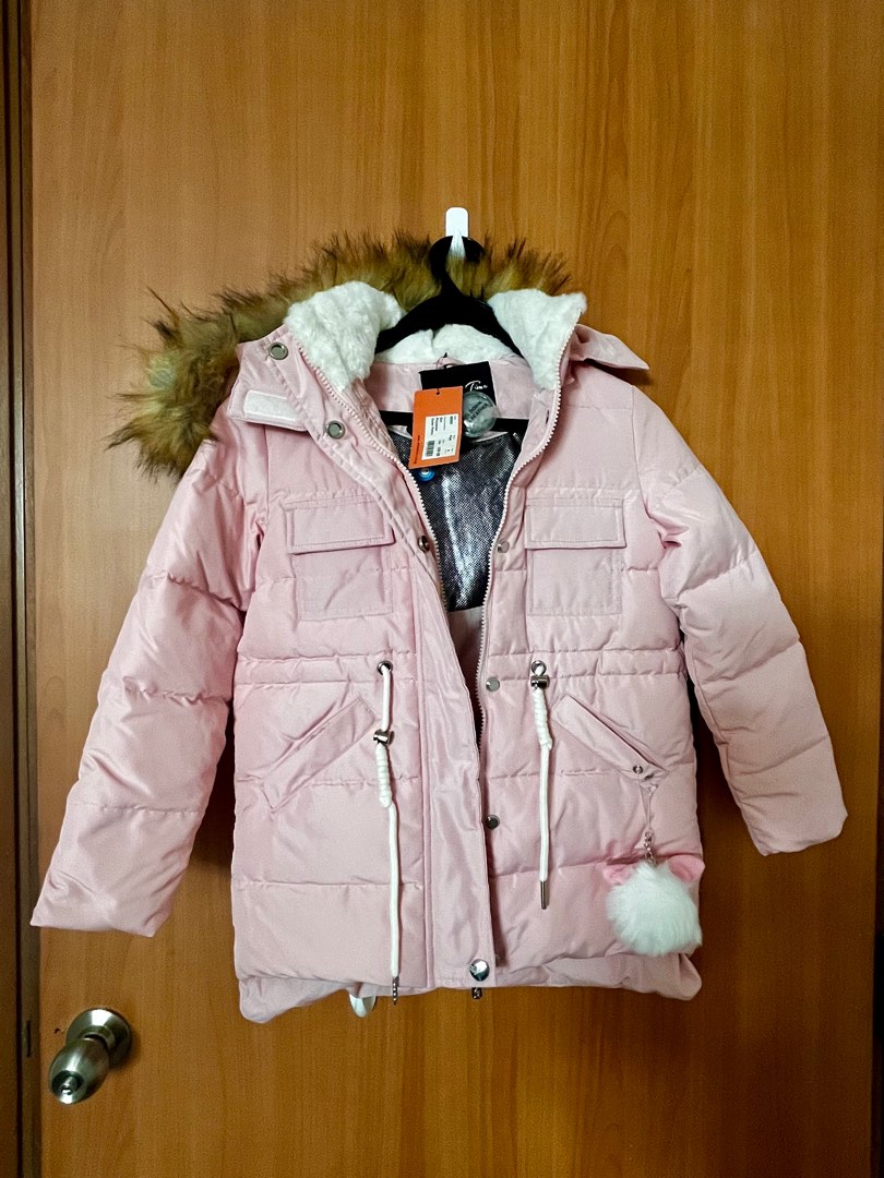Polyester down parka winter jacket for girls age 8 11 years old
