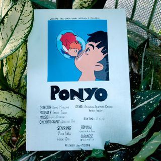 Ponyo Minimalist Movie Poster Painting
