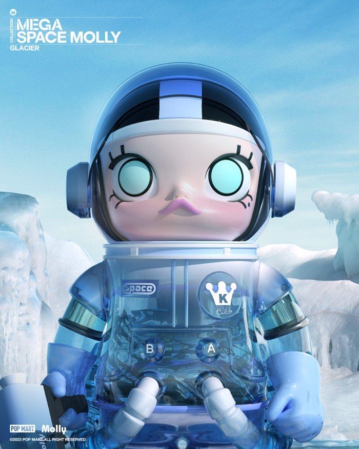 その他 POPMART MEGA SPACE MOLLY SOFT DRINKSBLUE Pop Mart Mega Collection 400 % Space Molly Soft Drink Series