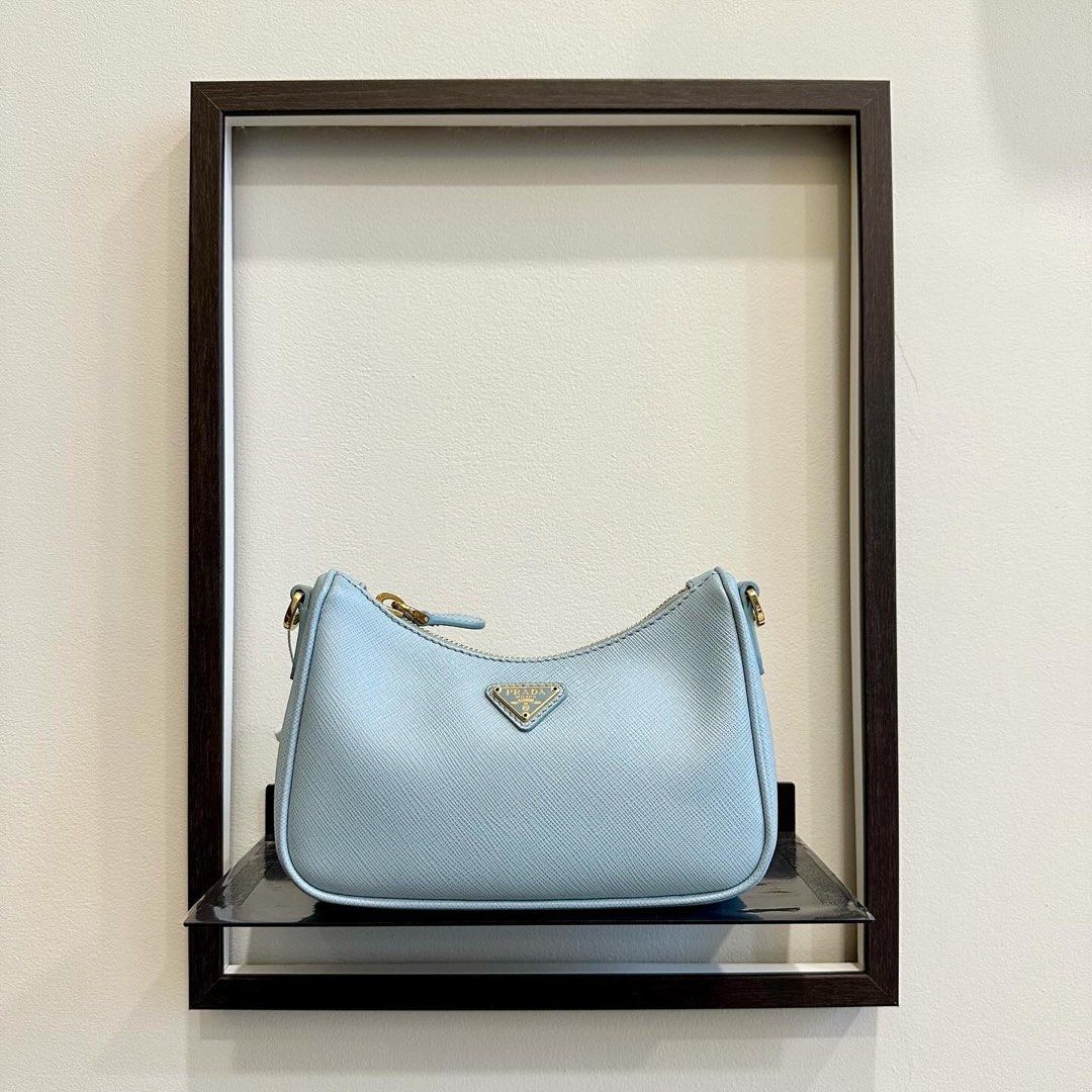 Prada Light Blue Mini Shoulder Bag Luxury Bags Wallets on