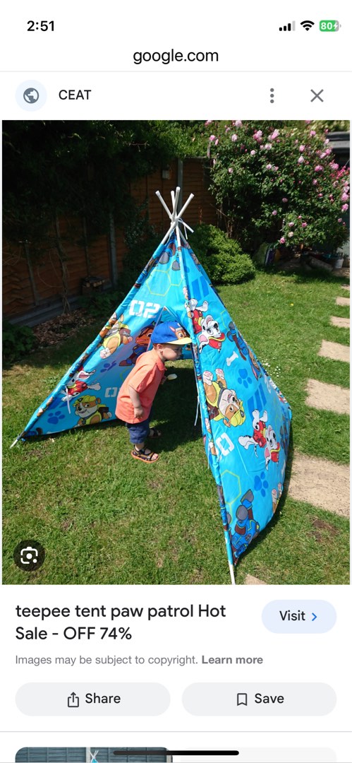 Paw patrol teepee tent online