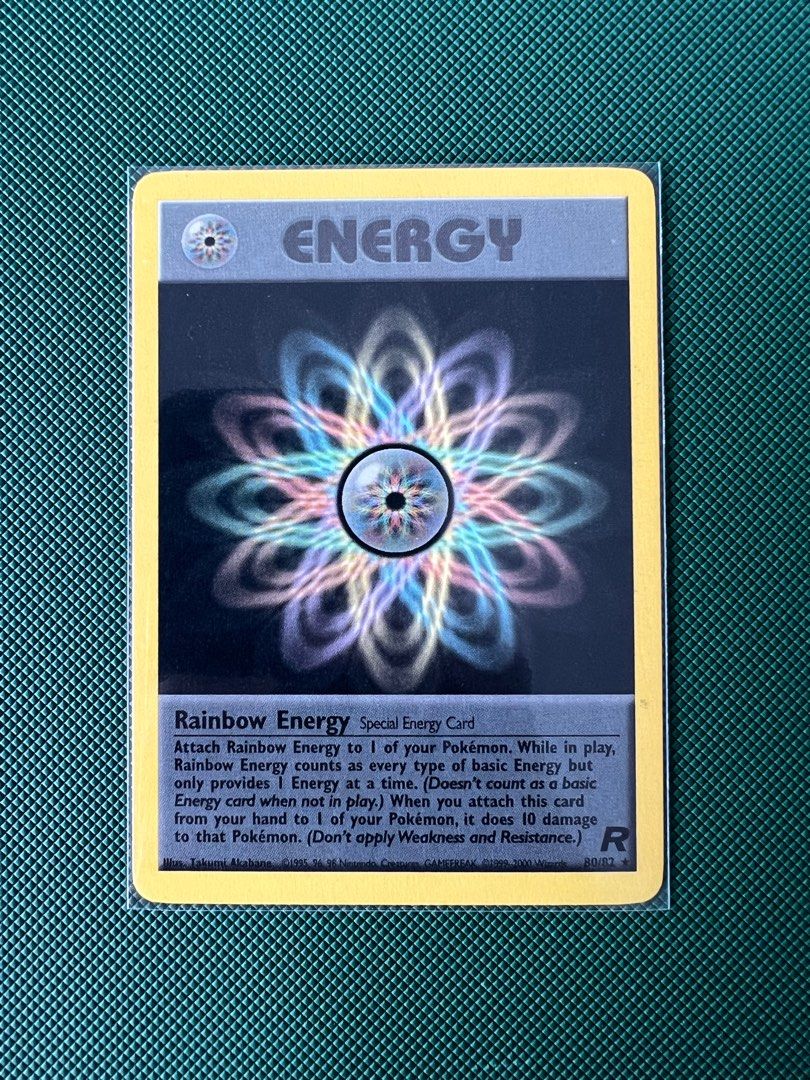 rainbow energy pokemon card first edition (Secret) (183/168) [Sun & Moon: Celestial Storm ]  Plug Rainbow Energy counts as every type of basic Energy but only provides 1 Energy at a time Rainbow Energy (17) - Team