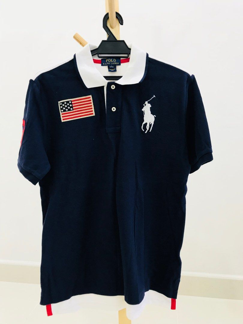Ralph lauren polo shirt with american flag shop
