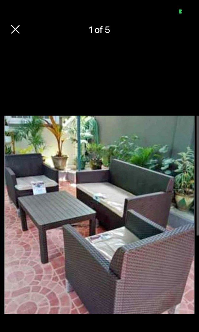 Rattan plastic sala set 2025