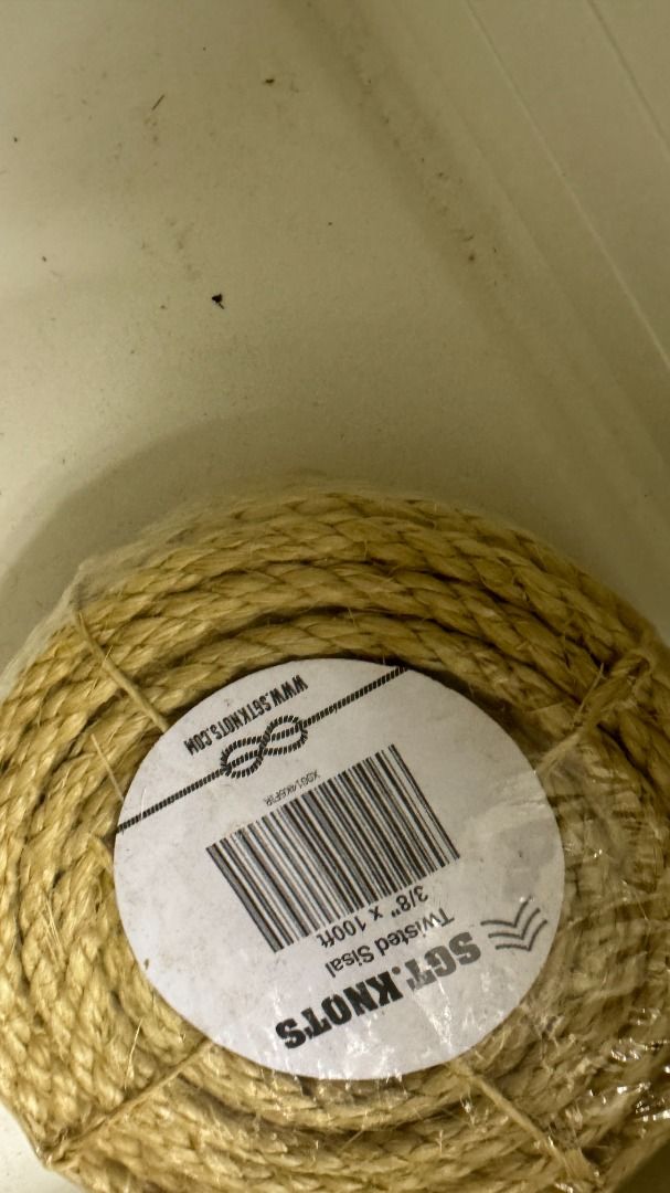 Twisted Sisal Rope SGT KNOTS Moisture/Weather Resistant, Indoor
