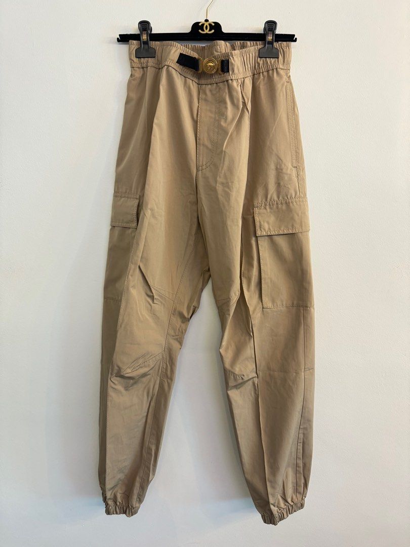 RTP 1 790 VERSACE MEDUSA BUCKLE CARGO PANTS