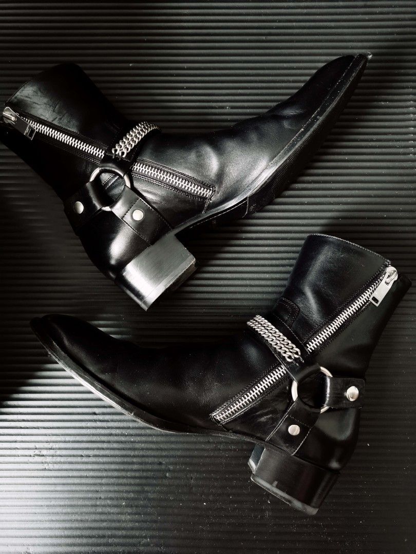 Saint Laurent Paris FW13 Chain Wyatt Harness Boots