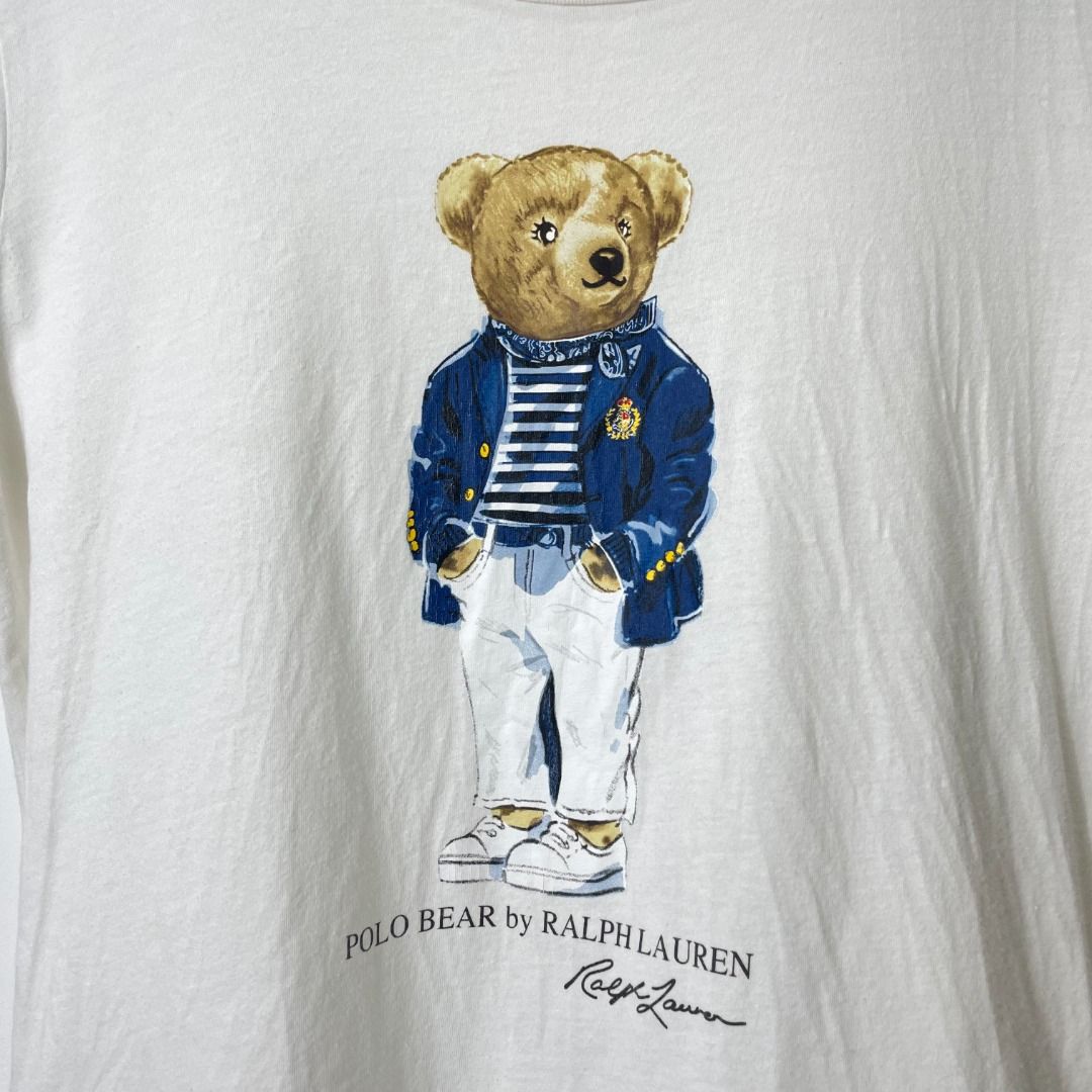 SALE M POLO BEAR BY RALPH LAUREN TSHIRT SOFT COMFORT COTTON SIZE MEDIUM SHORT SLEEVE WHITE COLOR BAJU TSHIRT SMART CASUAL ESSENTIAL WEAR DRESS