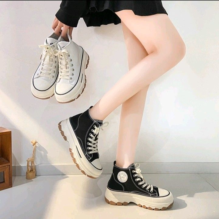 Sepatu converse jimin high free box Fesyen Wanita Sepatu di Carousell
