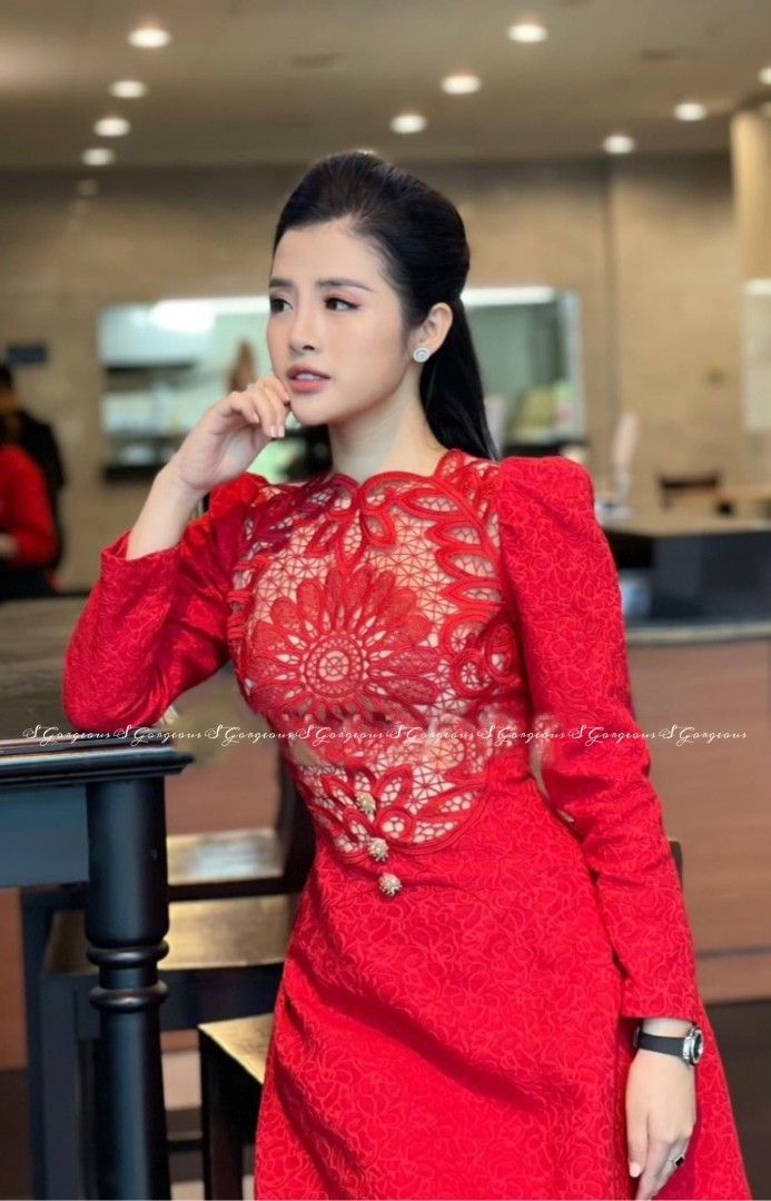 Long sleeve brocade dress cheap