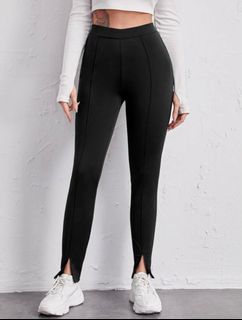 SHEIN Coolane Letter Tape Waist Leggings