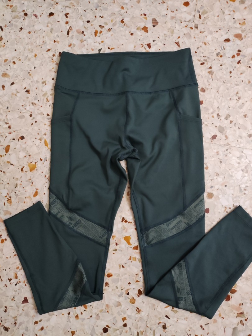 Skechers Tights, Yoga Pants, Leggings, Track Pants, Exercise Pants - Army  green, forest green. size M, Women's Fashion, Activewear on Carousell