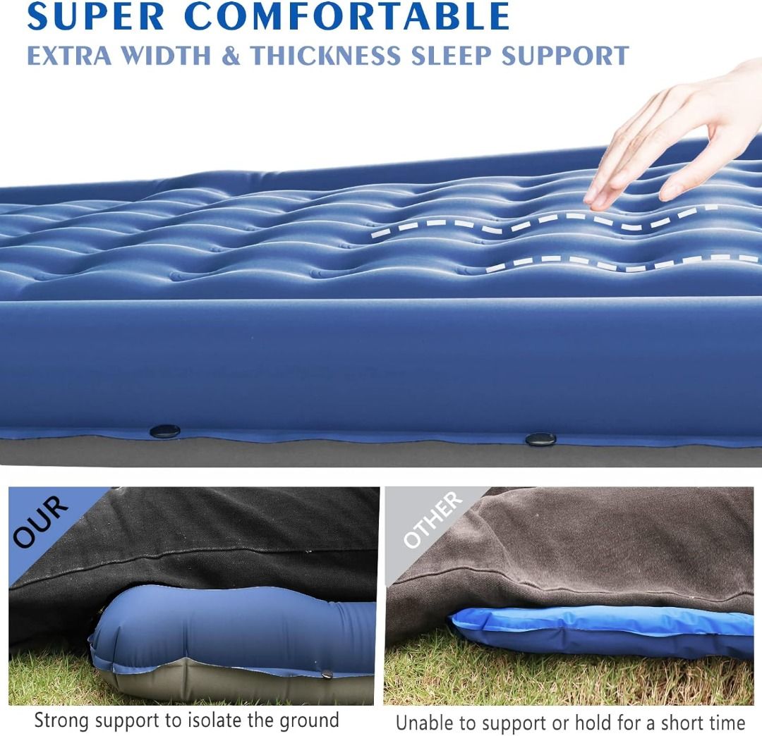 Elegear Self Inflating Sleeping Pad, 3.1 Ultra-Thick Memory Foam Camping  Pad with Pillow Fast Inflating in 20s Insulated Camping Mattress Pad