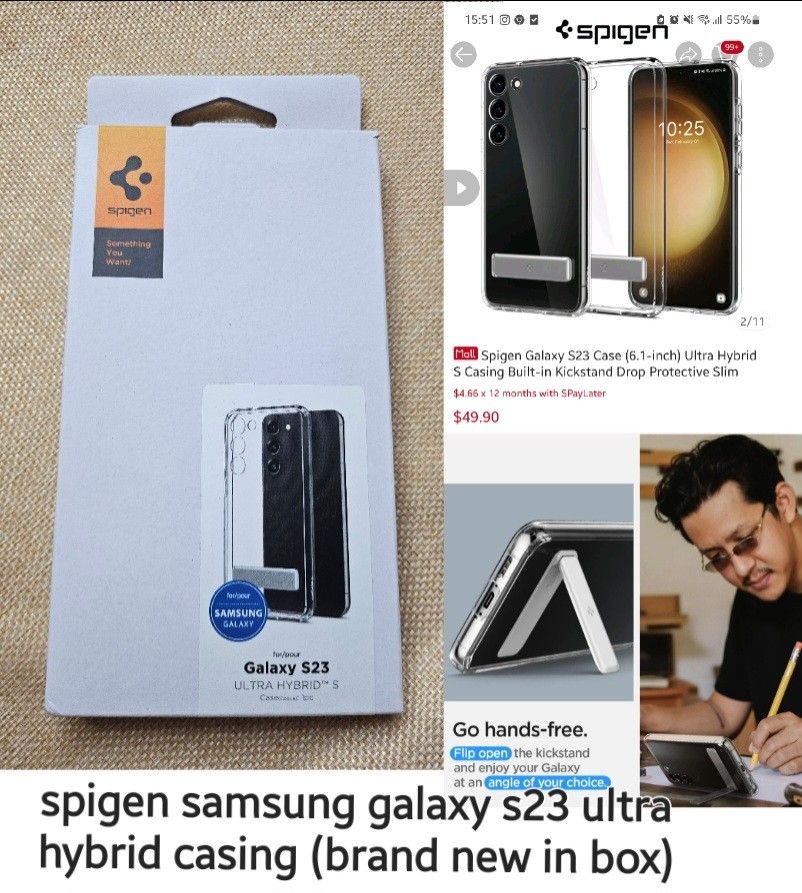 Spigen s23 (ultra hybrid) casing, Mobile Phones & Gadgets, Mobile