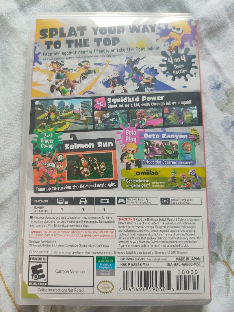 Splatoon 2 back cover outlet