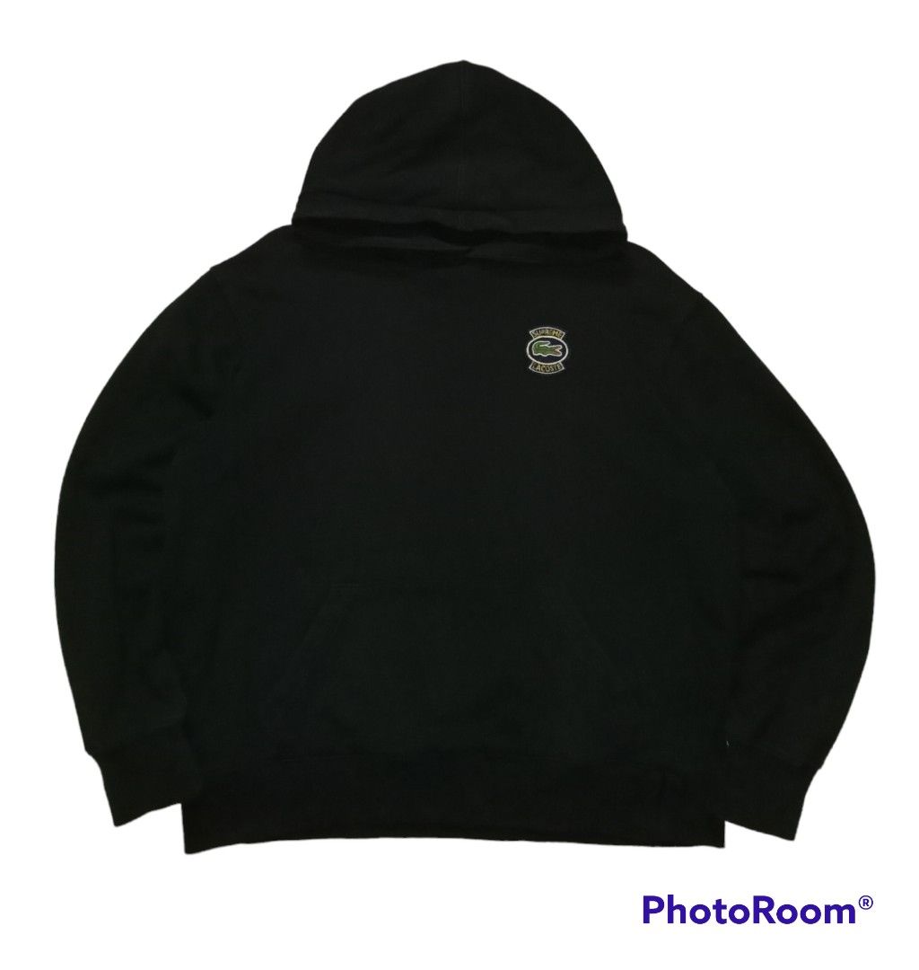 Supreme lacoste cheap hoodie white