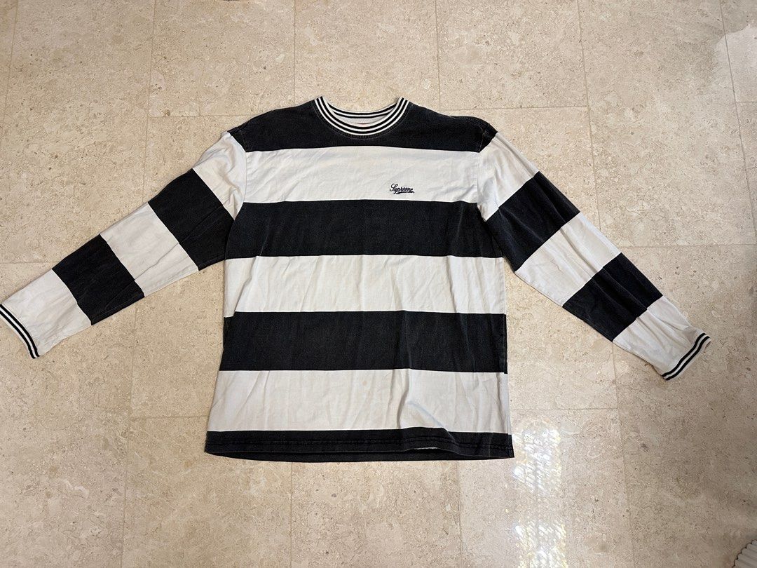 Supreme striped shirt long sleeve hot sale