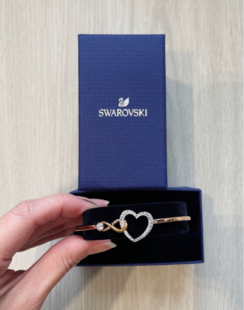 Swarovski infinity heart bangle cheap
