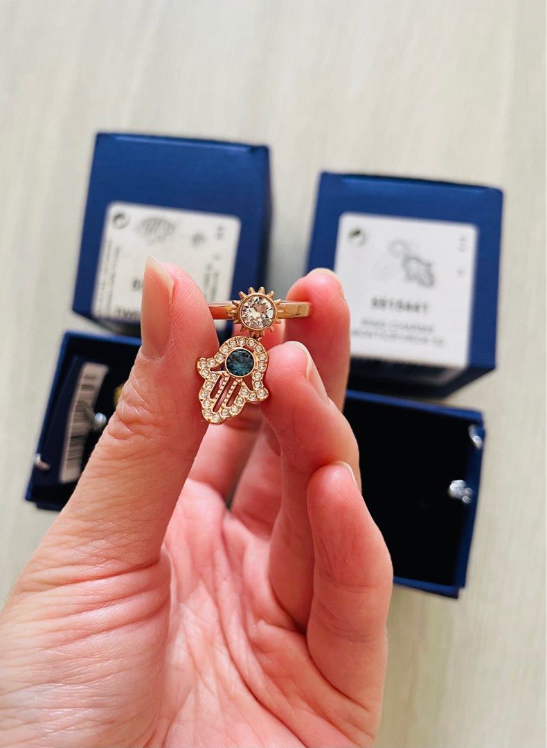 Swarovski sales hamsa ring