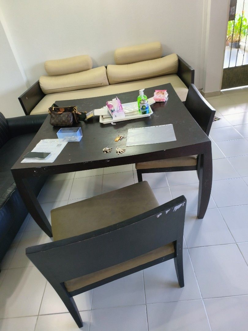 Table And 2 Piece Sofa Set Furniture