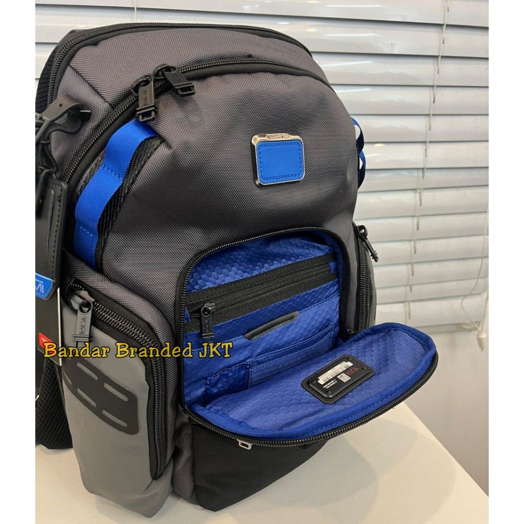 Tas Ransel Pria Tumi Alpha Bravo Navigation Backpack Laptop Kerja Kuliah  Travelling Grey Blue