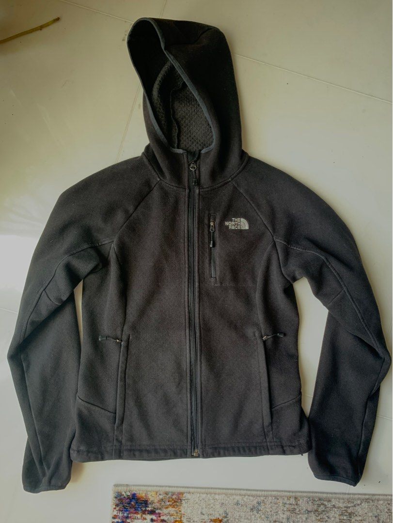 The North Face Womens Fleece Full Zip Jacket Grey Hoodie Size Small