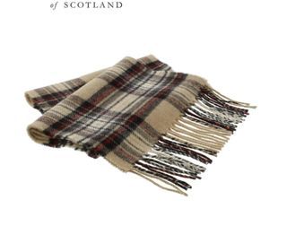TIERACK Scotland 🇬🇧 British Lambswool Wool Plaid  Knitted Knit Muffler Fringe Tassel Scarf Scarves  Winter Snow