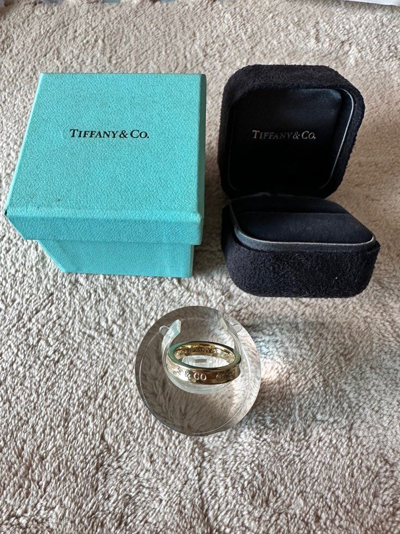 Tiffany Co Tiffany 1837 yellow gold ring Women s Fashion Jewelry Organisers Rings on Carousell