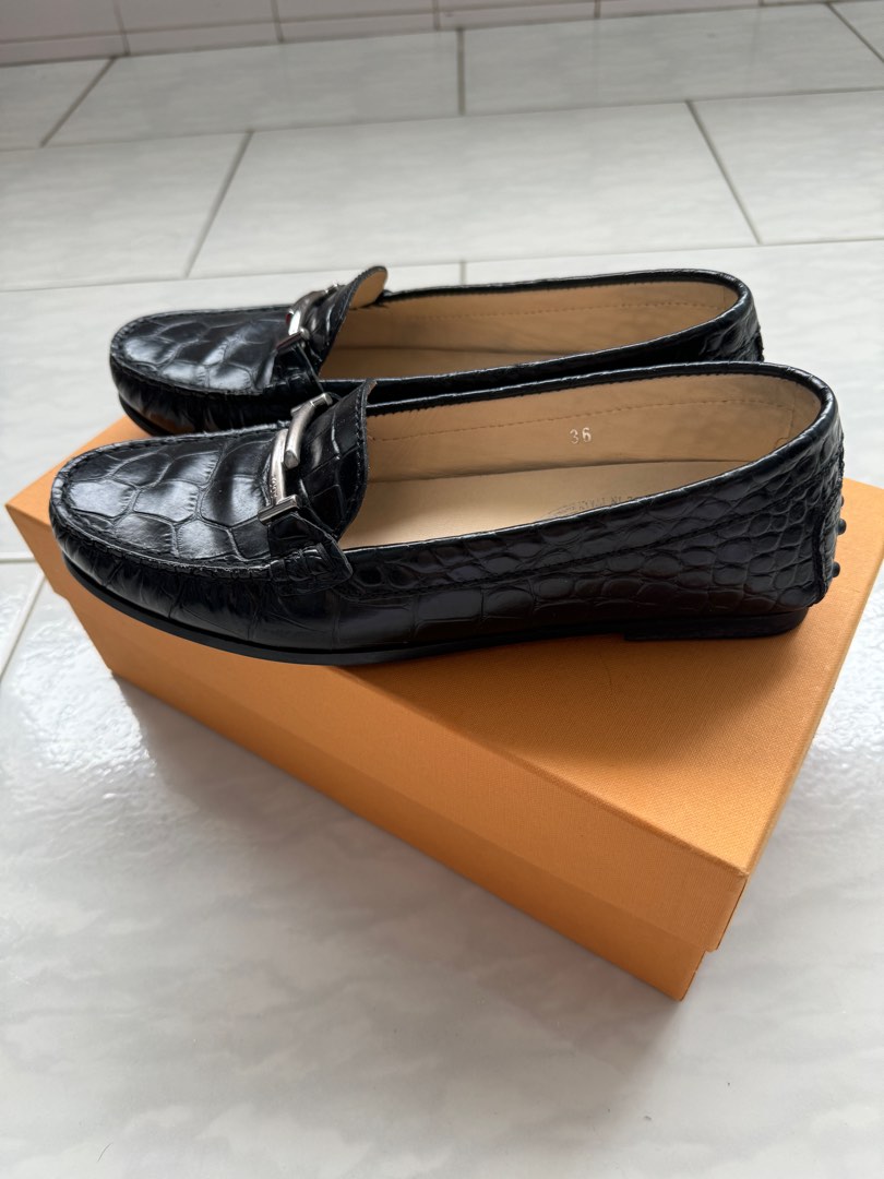 Tod's crocodile loafers hotsell