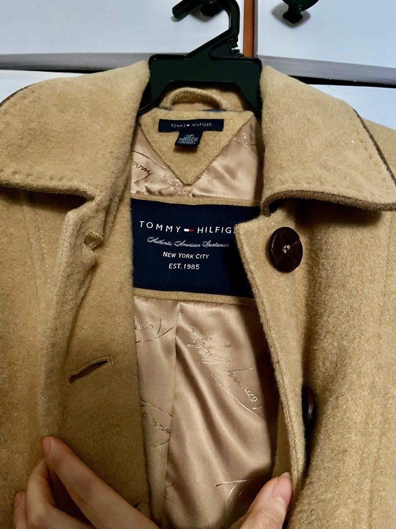Trench coat jacket from Tommy Hilfiger elegant wool and camel