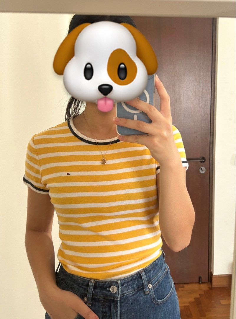 Yellow tommy sale hilfiger top