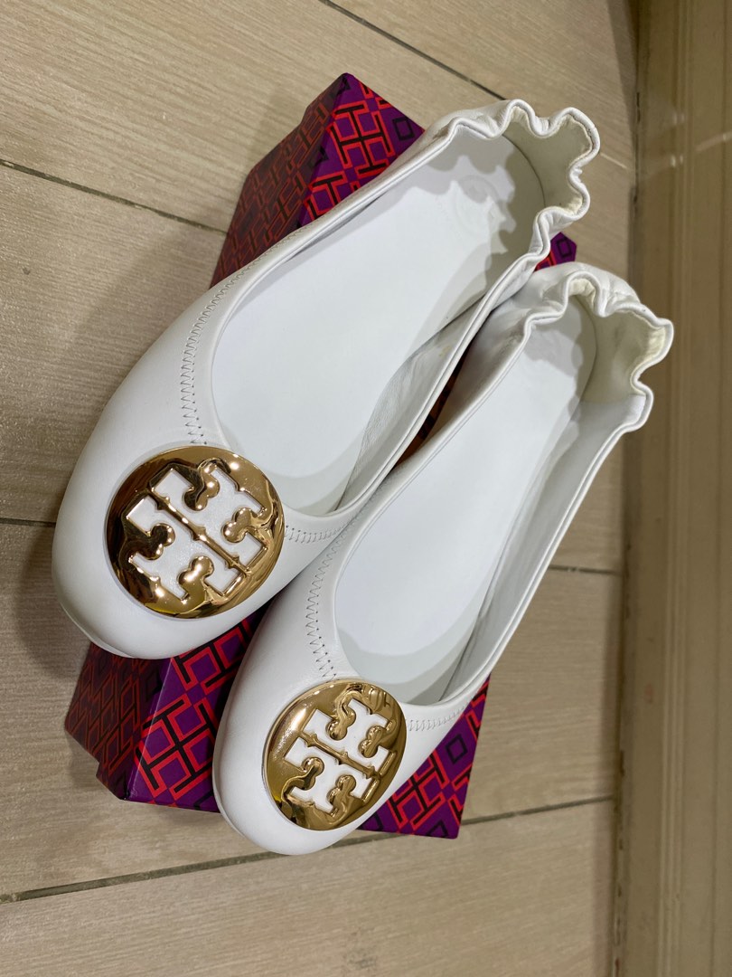Tory burch clearance flats white